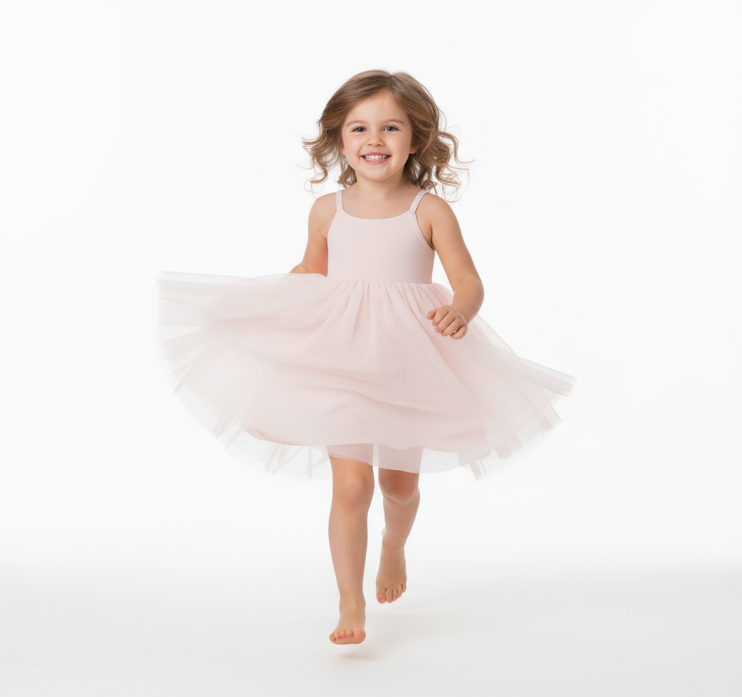 Girls Princess Dress Sleeveless Pink Tulle Party Dress for Kids – Birthday, Wedding, Holiday Outfit